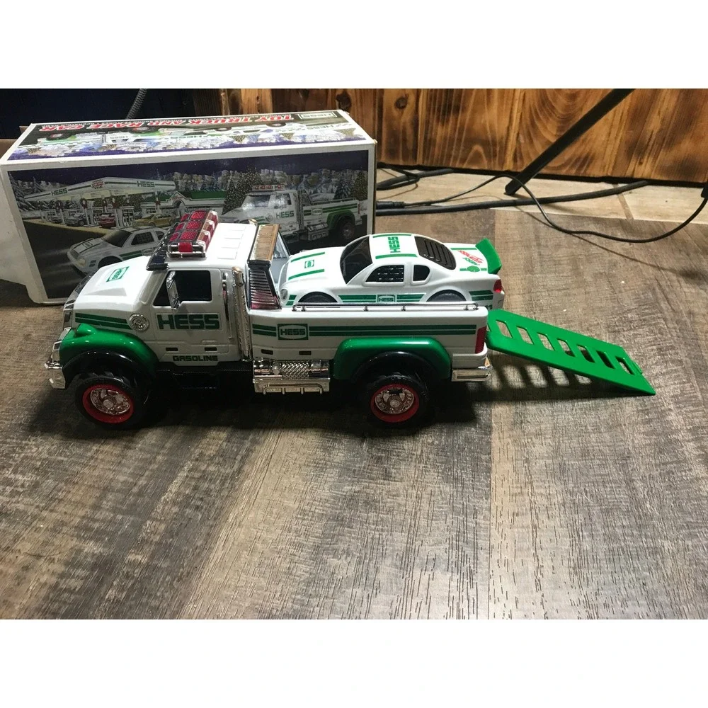 2011 Hess Toy Truck and Race Car with Lights and Sounds Original Box